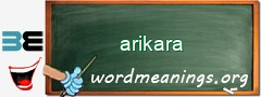 WordMeaning blackboard for arikara